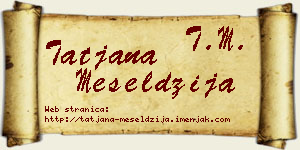 Tatjana Meseldžija vizit kartica